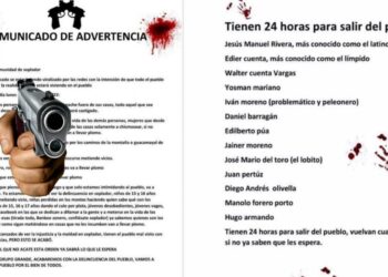 Investigan panfleto amenazante en Zona Bananera