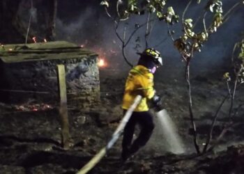 Las llamas consumieron parte del cerro Ziruma