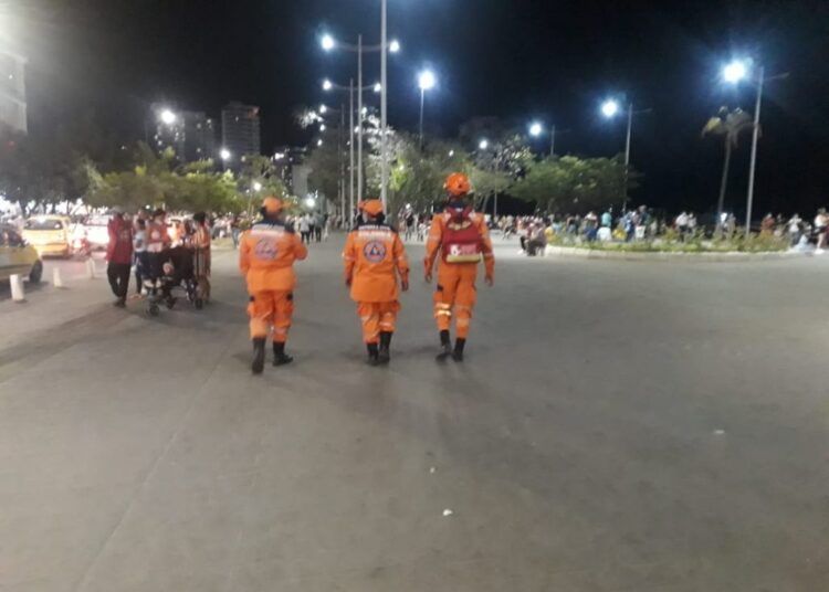 El trabajo de la Defensa Civil durante este fin de semana en Santa Marta