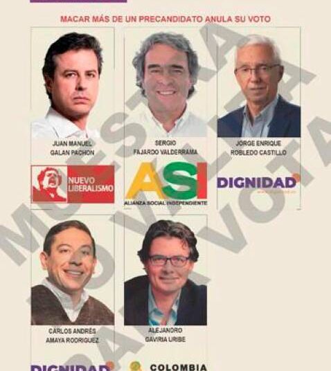 Conozca cómo quedaron los candidatos en los tarjetones de las consultas de coalición