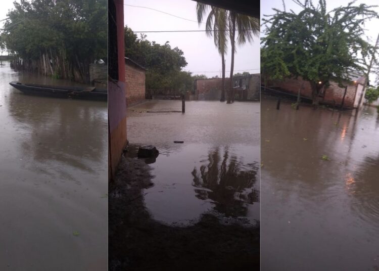 Zona rural de El Banco, inundada por el río Magdalena