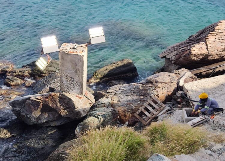 El alumbrado regresó al emblemático Morro de Santa Marta