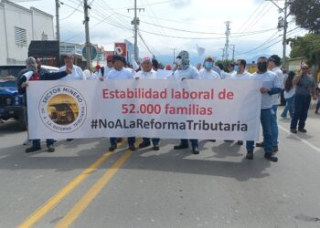 Mineros de Ciénaga sentaron su voz de protesta por la tributaria