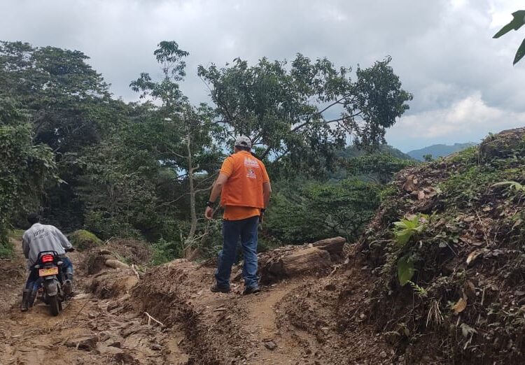 Tres viviendas y 12 hectáreas afectadas por deslizamientos en Ciénaga