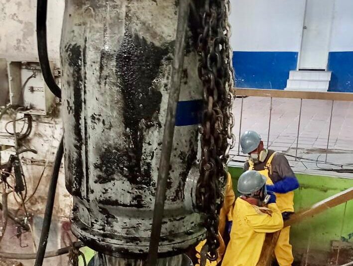 Otro daño en la red de Essmar: ahora una bomba de la EBAR Norte