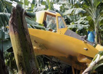 En Zona Bananera se estrelló una avioneta