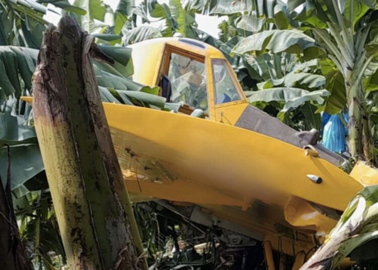 En Zona Bananera se estrelló una avioneta