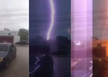 Rayo cayó sobre la Avenida del Libertador