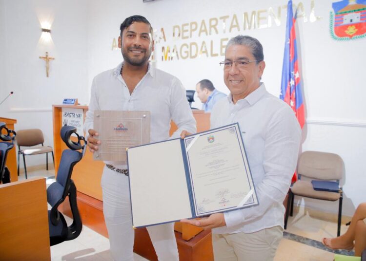 Eduardo Brito, exaltado por la Asamblea por su contribución y apoyo al crecimiento del Magdalena