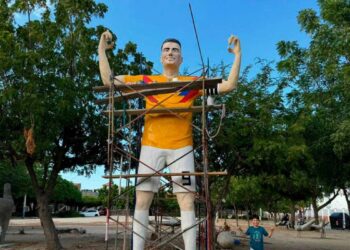 La escultura de Falcao en Santa Marta ya casi está terminada