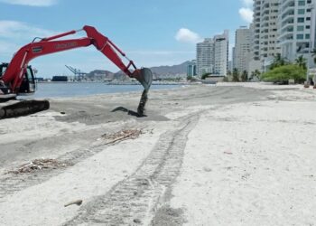 Sedimento arrojado en la playa Los Cocos bajo la lupa del Concejo de Santa Marta