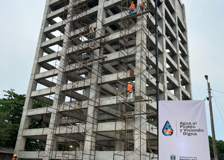 Tanque elevado de Pivijay avanza en un 90 %