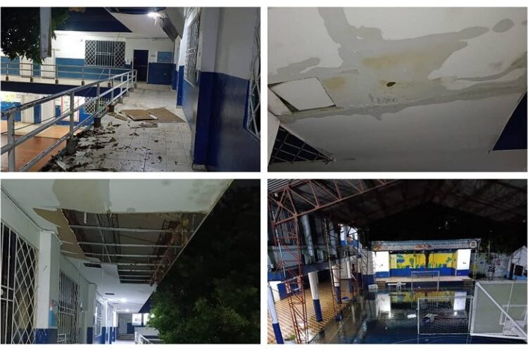 Colapsa infraestructura en la IED Laura Vicuña luego de intensas lluvias en Santa Marta