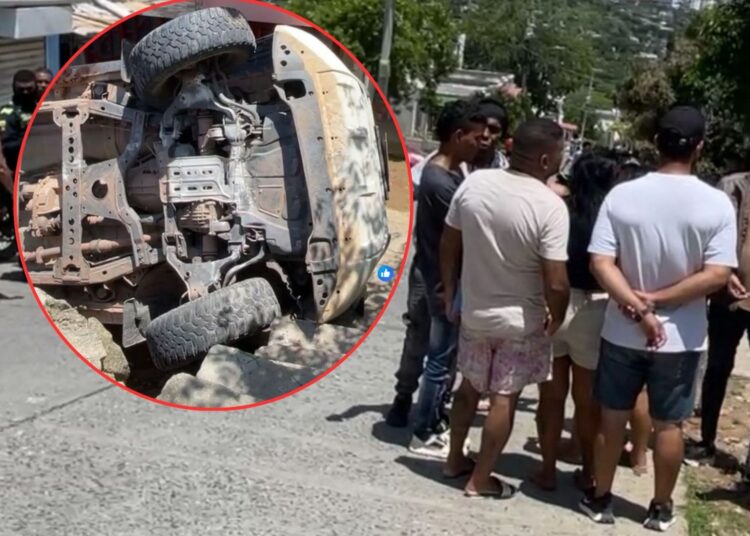 Camioneta Renault Duster sufre accidente en Pastrana; no hay víctimas fatales