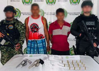 Capturan en Santa Bárbara de Pinto a dos presuntos escoltas del Clan del Golfo en diligencias de allanamiento