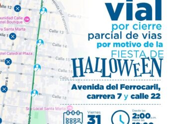 Alcaldía de Santa Marta anuncia cierres viales y desvíos en el Centro Histórico por Halloween