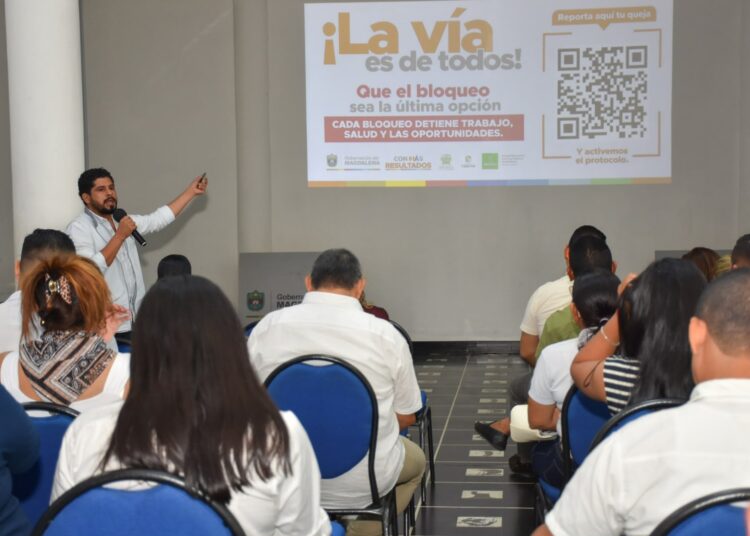 Gobernación socializa protocolo para prevenir bloqueos en las vías del Magdalena