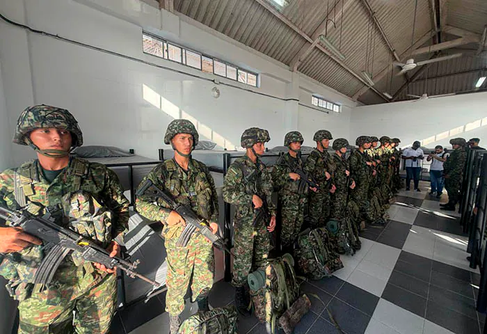 Base militar transitoria entra en funcionamiento en Puebloviejo con 36 soldados