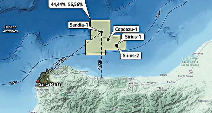 Confirman nuevo hallazgo de gas frente al Parque Tayrona con el pozo exploratorio Sandía-1