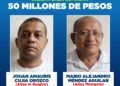 Gobernación del Magdalena ofrece hasta $50 millones de recompensa por alias ‘Mongolo’ y ‘El Guajiro’